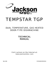 Jackson Gas Heated Door-Type Dishmachines Tempstar TGP User manual