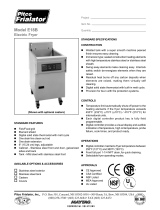 Pitco Frialator E18B Datasheet