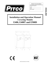 Pitco Frialator E500D User manual