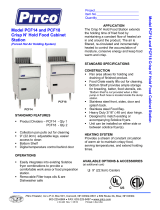 Pitco Frialator PCF18 Datasheet