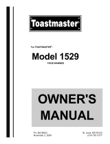 Toastmaster 1529 Operating instructions