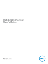 Dell E2016 Owner's manual