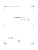 Dell S2240T 21.5 Multi-Touch Monitor User guide