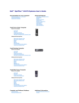 Dell OptiPlex GX270 Owner's manual