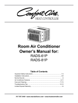 COMFORT-AIRE Room Air RADS-61P RADS-81P Owner's manual