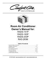 COMFORT-AIRE RADS-183P Owner's manual