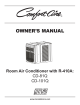 COMFORT-AIRE Room Air Conditioner CD-81Q-101Q User manual