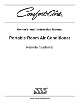 COMFORT-AIRE Portable Room Air Conditioner Remote Control Owner's manual