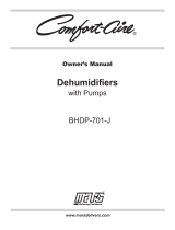 COMFORT-AIRE Portable Dehumidifiers BHDP-701-J Owner's manual