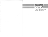 B&W DM 220I Owner's manual