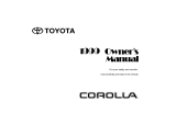 Toyota 1999 Corolla Owner's manual
