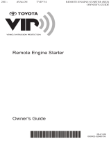 Toyota Remote Engine Starter Owner's manual