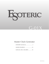 Esoteric G-01X Owner's manual