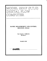 Daniel Model 2231P (P, T, G) Digital Flow Computer Owner's manual