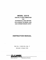 Daniel Model 2231E Digital Flow Computer for Differential Head Meters Owner's manual