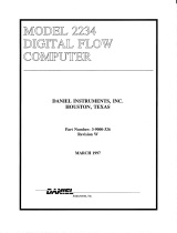 Daniel Model 2234 Digital Flow Computer Owner's manual
