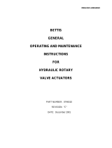 Bettis Hydraulic Rotary Valve Actuators Operating instructions