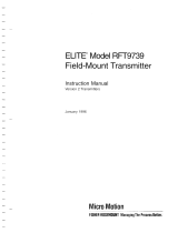 Micro Motion Field-Mount Transmitter - Model RFT9739 Owner's manual