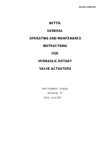 Bettis Hydraulic Rotary Valve Actuators Operating instructions