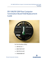 Remote Automation Solutions FB1100/FB1200 Flow Computer Termination Board Field User guide