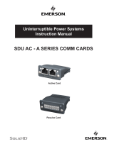 SolaHD SDU AC - A Series Comm Cards, A272-291 Owner's manual