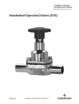 Asco Series 224 Aseptic Valves Handwheel Operated (970) Installation guide