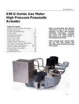 EIM G-Series Gas Motor High Pressure Pneumatic Actuator IOM Owner's manual