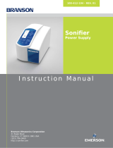 Branson Sonifier Power Supply Owner's manual