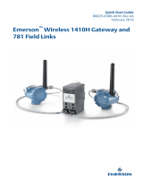 Emerson Wireless 1410H Gateway and 781 Field Links Quick start guide