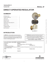 Francel Regal 3F Pressure Reducing Regulator Owner's manual