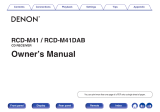 Denon RCD-M41DAB Owner's manual