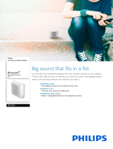 Philips BT55B/00 Portable Wireless Speaker User manual