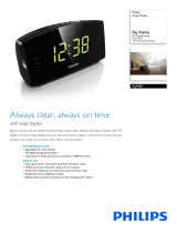Philips AJ3400/05 Jumbo Display Alarm Clock Radio User manual