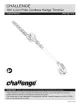 Challenge Cordless Extendable Hedge Trimmer – 18V User manual