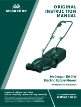 McGregor33cm Corded Rotary Lawnmower 1200W and Trimmer 250W