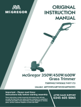 McGregor MET6032 600W 32CM GRASS TRIMMER User manual