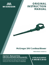 McGregor MCBL24 24V CORDLESS BLOWER User manual