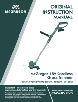 McGregor 25cm Cordless Grass Trimmer User manual