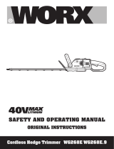 Worx 40v Cordless Hedge Trimmer User manual