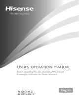Hisense RL170D4BC21 Under Counter Fridge User manual