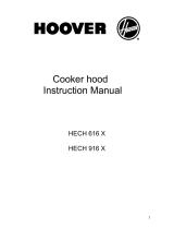 Hoover HECH616/3X Hood- Stainless Steel User manual