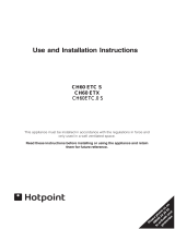 Hotpoint CH60ETC 60cm Double Oven Electric Cooker User manual