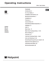 Hotpoint HUG61K GAS COOKER BLK User manual