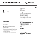 Indesit IDCL85BHS Tumble Dryer User manual