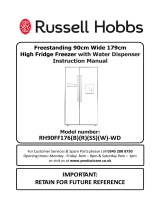 Russell Hobbs R HOBBS AMERICAN FFREEZER RED User manual