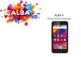 Alba SIM Free 4 Mobile Phone User manual