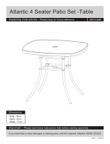 Argos Home Atlantic 4 Seater Metal Patio Set -Black & Silver User manual