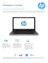 HP 15.6 Inch i7 8GB 2TB Laptop User manual