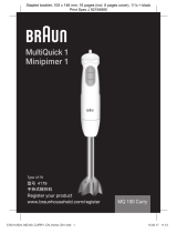 Braun MQ100 CURRY HAND BLENDER MET &BEAK User manual