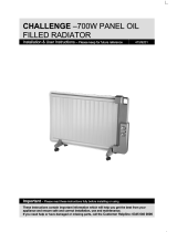 Challenge 0.7kW Oil Filled Panel Heater User manual